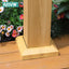 Set 2 bases poste aluminio veta pino 6x6pulg