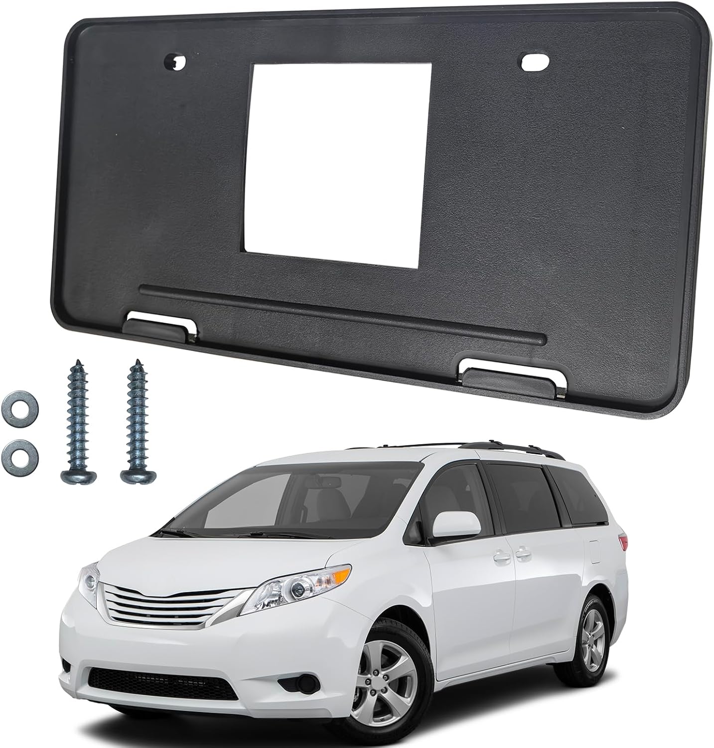 Soporte placa delantera textura negra comp Toyota Sienna