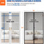 Puerta mosquitera magnética 72x82" color gris manos libres