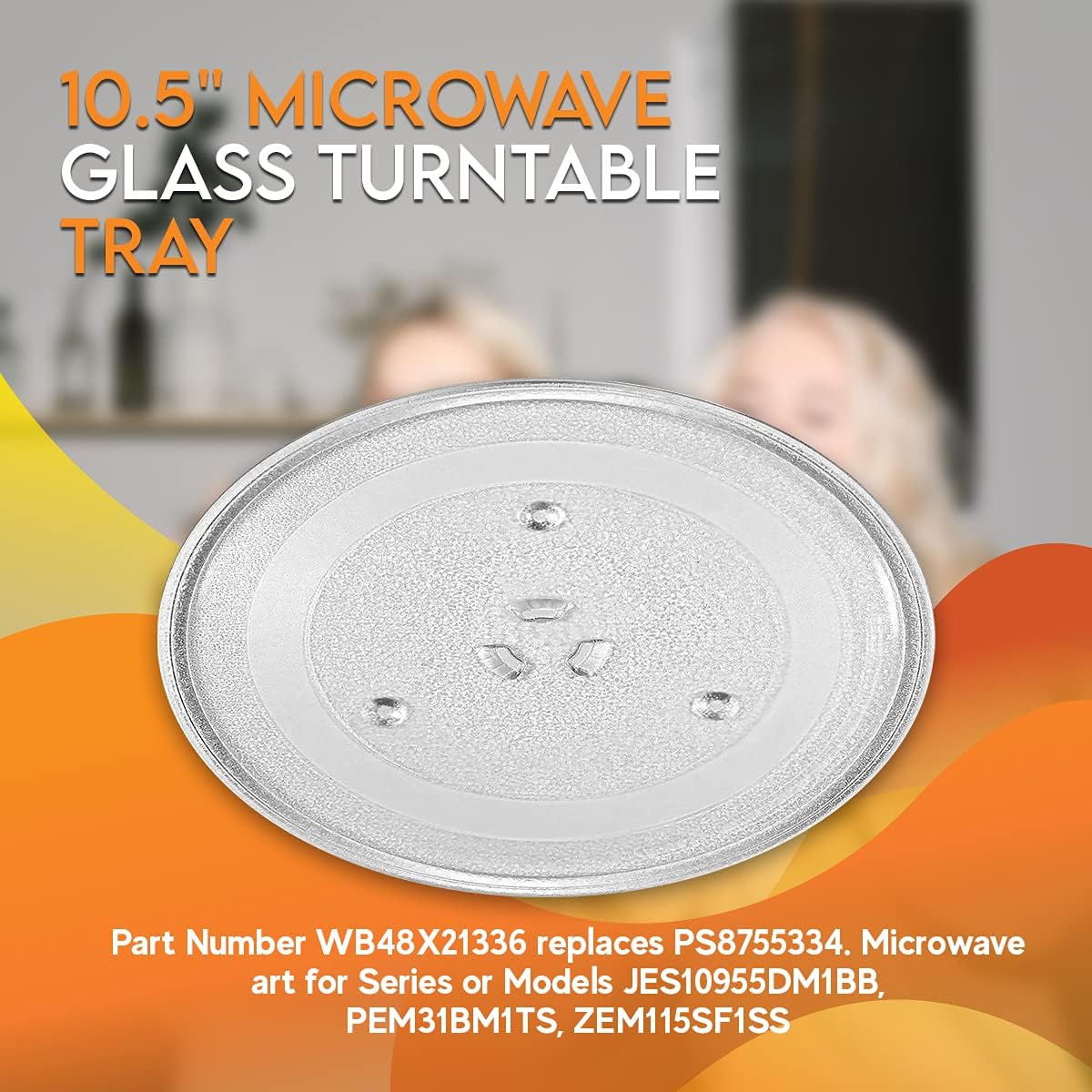 Bandeja giratoria vidrio microondas 10.5pulg comp GE WB48X21336