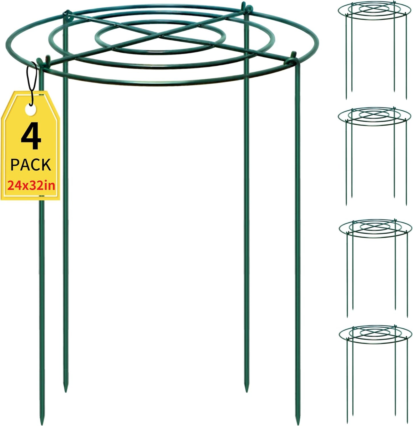 4 Jaulas Peonía 24x32pulg Soportes Resistentes