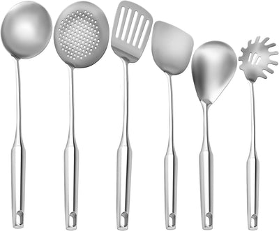 Set 6 Utensilios Acero Inox Asas Ergonómicas