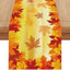 Camino mesa otoño hojas arce lino naranja 120pulg