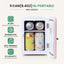 Mini refrigerador portátil 6L con ventana transparente