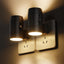 Luces nocturnas LED enchufables 2 sensores brillo ajustable
