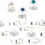 7 Soportes Acrílico Cilindro Transparente para Anillos