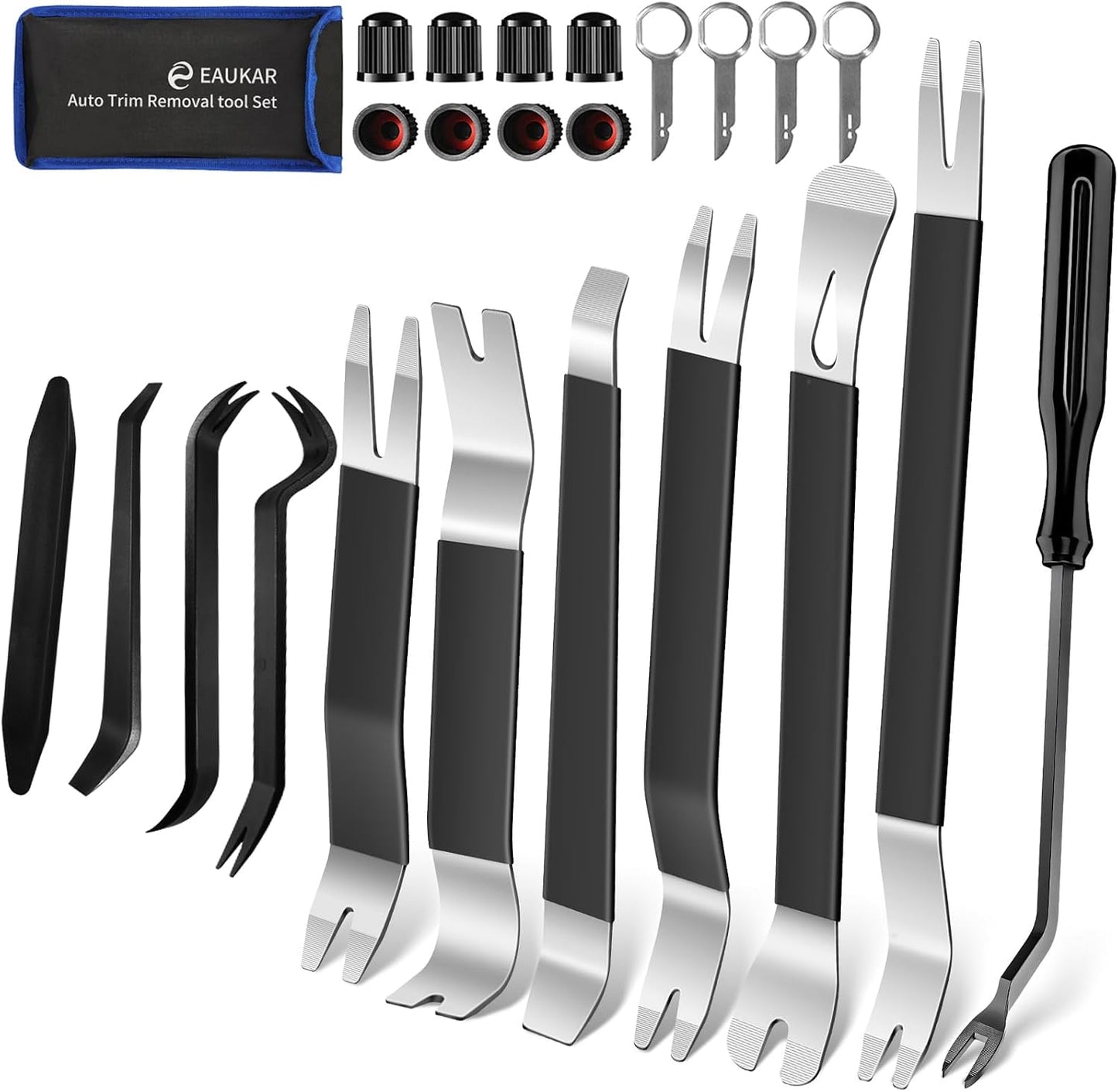 Kit 24 Pzas Herramientas Quitar Molduras Coche Metal
