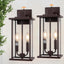 2 Luces Aplique Exterior Bronce Cepillado 16pulg