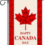 Bandera jardín Canada Day hoja arce doble tamaño