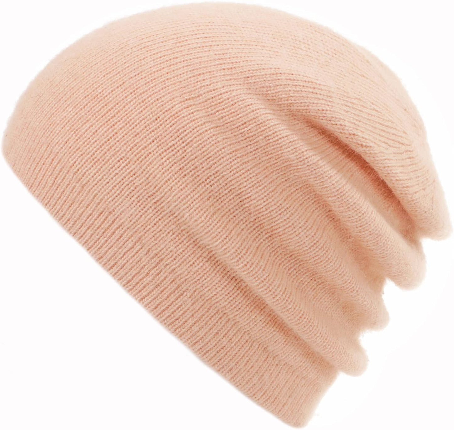 Gorro de lana cashmere doble capa para mujer y hombre