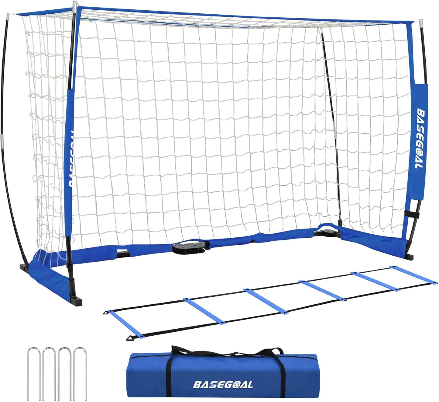 Portería fútbol con red marco y base plegable