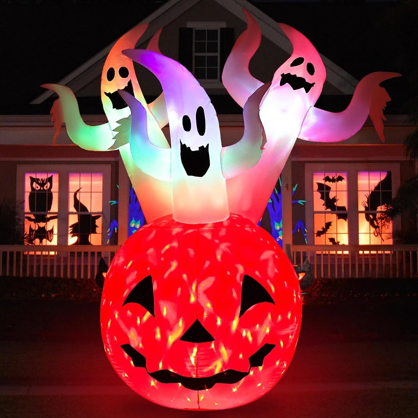 Inflable fantasmas calabaza 6ft patio con luces LED