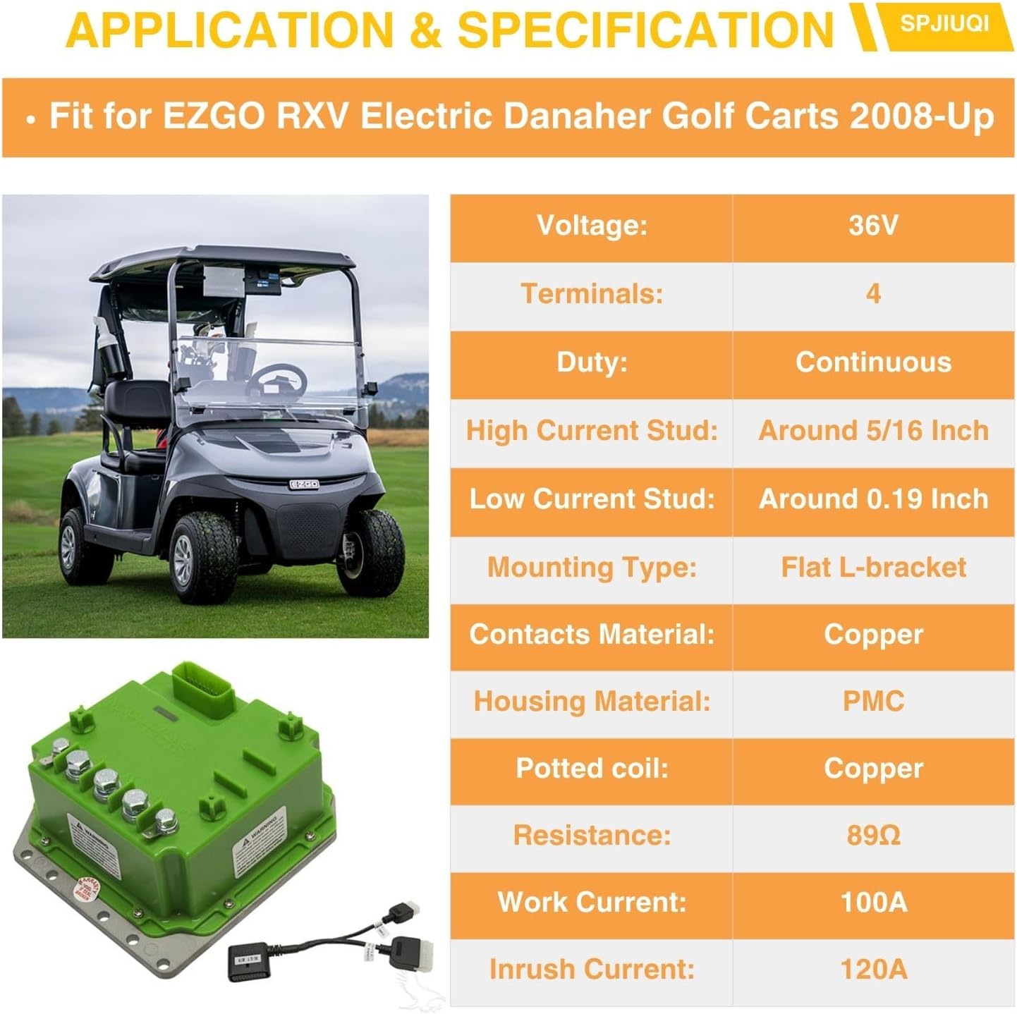 Interruptor relé solenoide 36V para carrito golf EZGO RXV