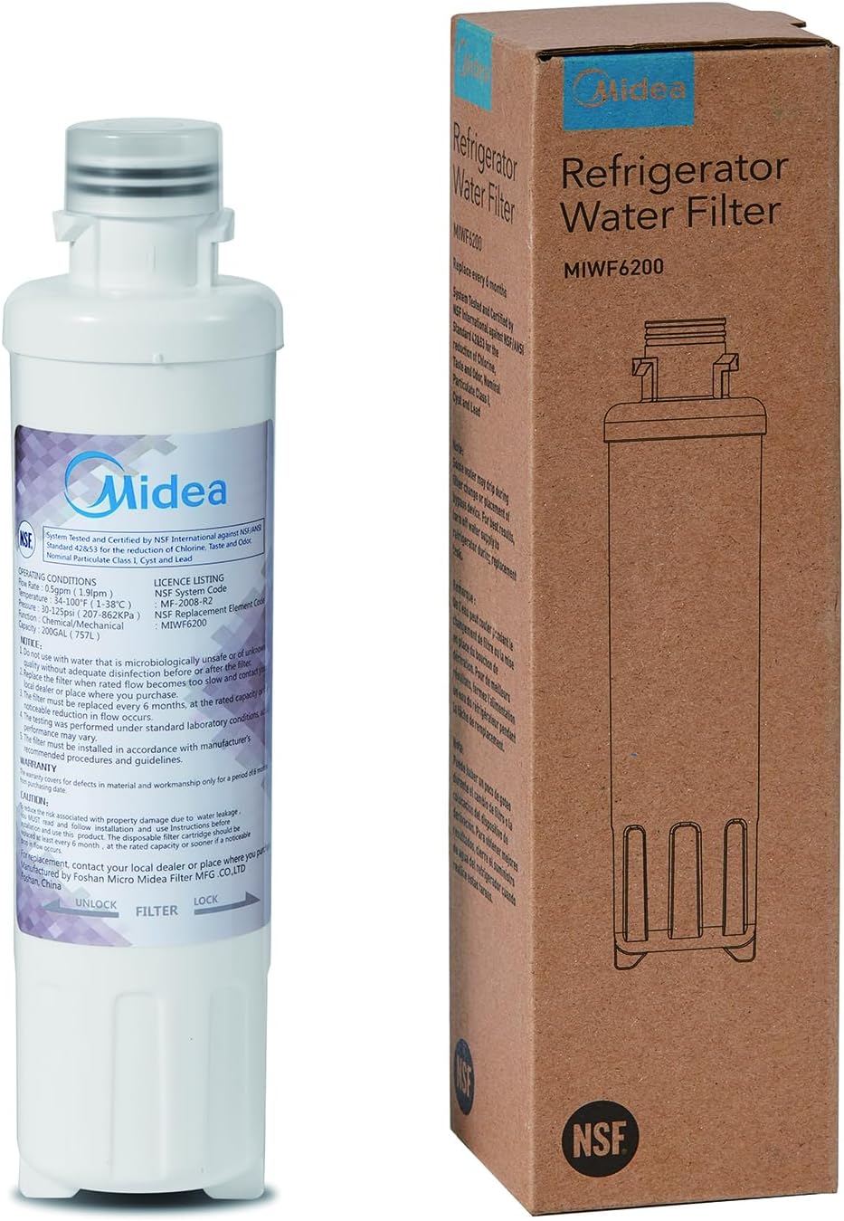 Filtro agua refrigerador Midea 200gal comp MRQ22D7AST