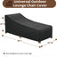 Funda silla tumbona exterior 80x28" impermeable 2uds negro