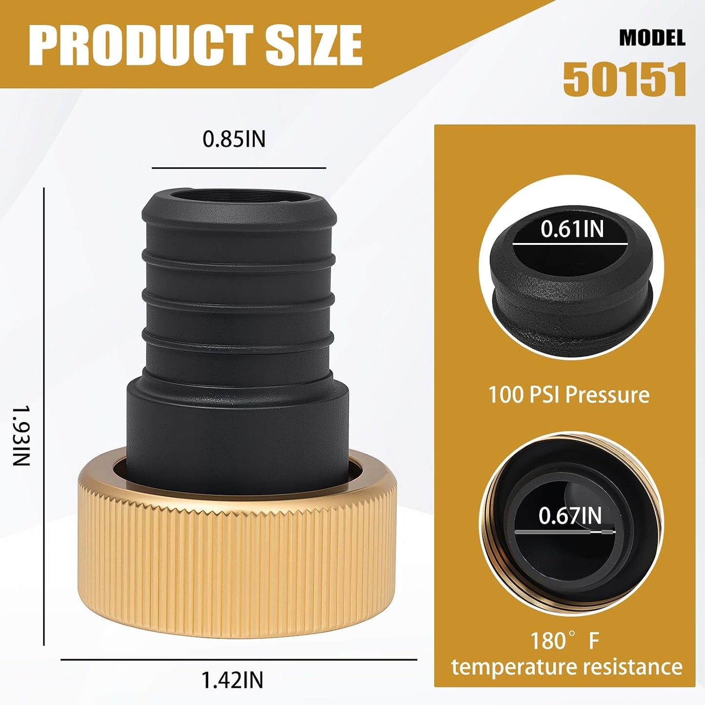 Adaptador crimp PEX 50151 para Viega 5 Pzas