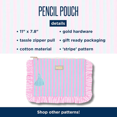 Bolsa con cremallera para maquillaje viaje rayas