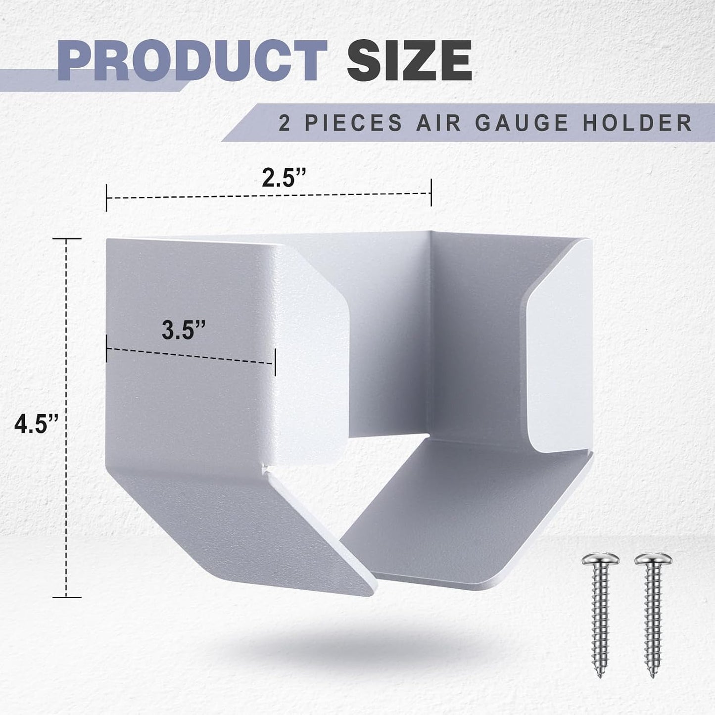 Soporte aluminio 2 pzas para medidor neumático