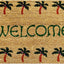 Felpudo bienvenida borde palmera 17x29pulg multicolor