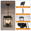 Lámpara colgante exterior 4 luces negro mate 16pulg