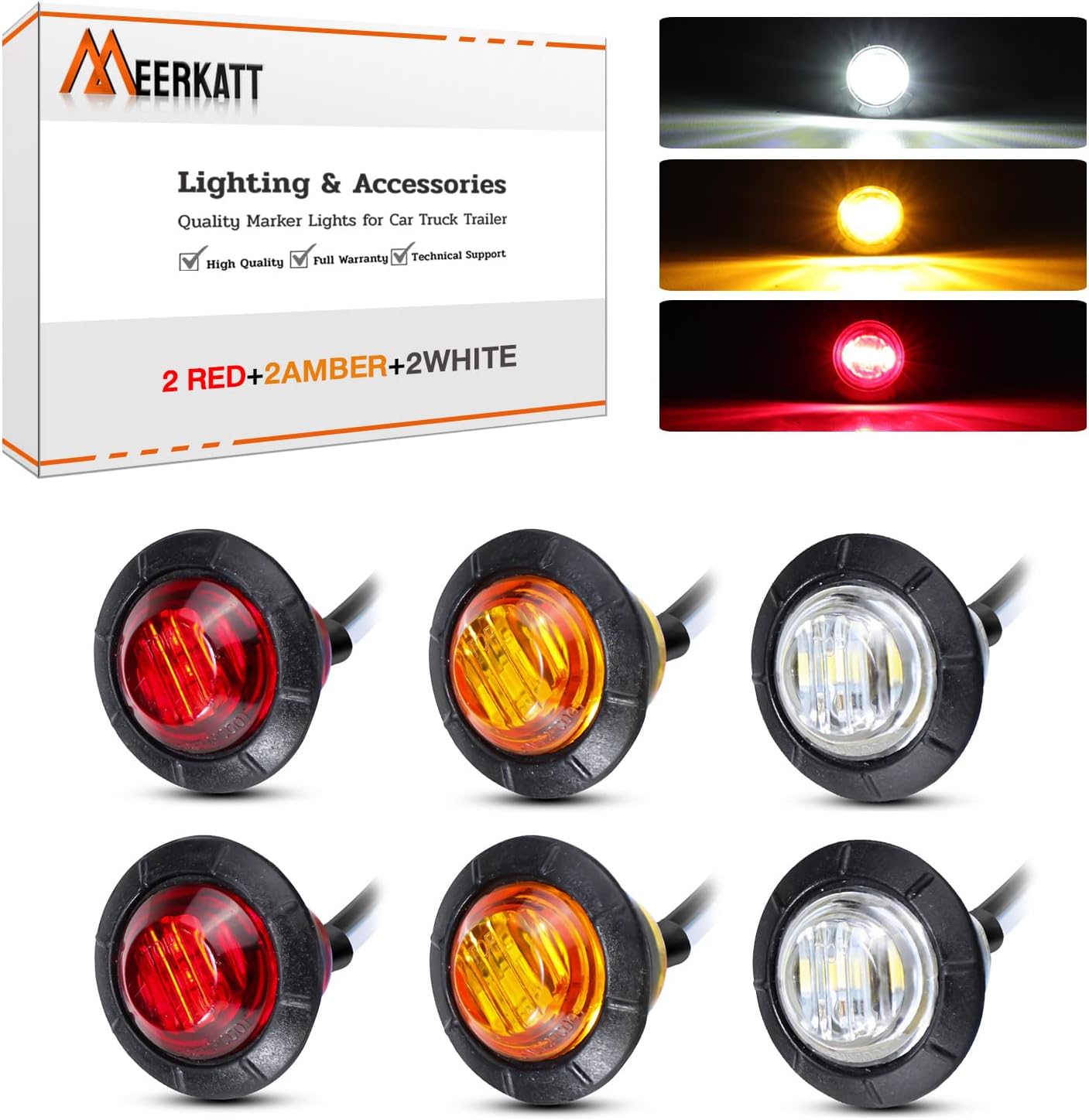 Set 10 Luces Laterales 3/4pulg Meerkatt