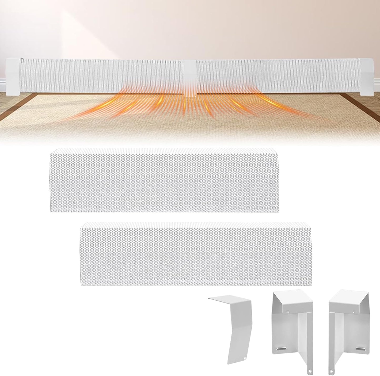Cubierta calentador zócalo 4ft acero galvanizado