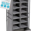Zapatero vertical 12 cubos cajón gris torre