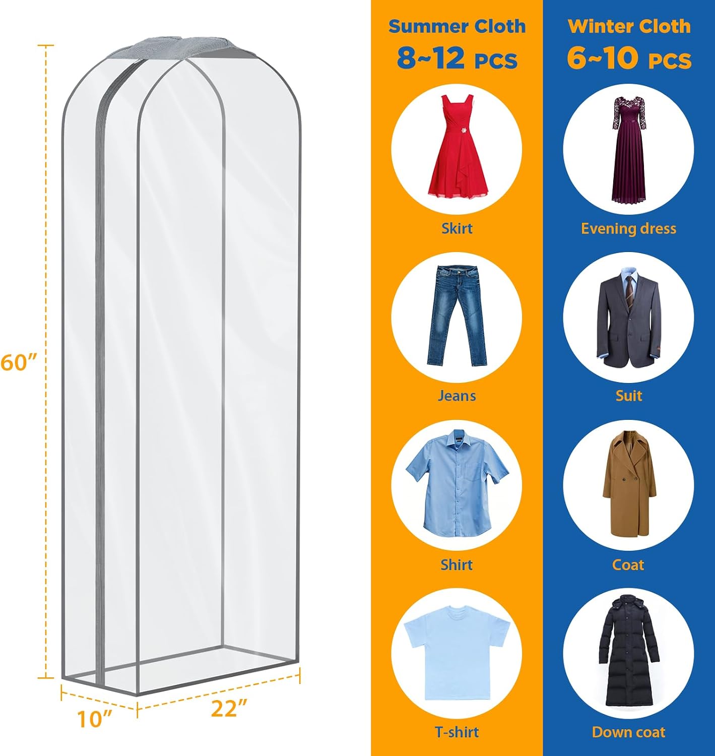 Bolsa almacenamiento piel transpirable 60" con refuerzo