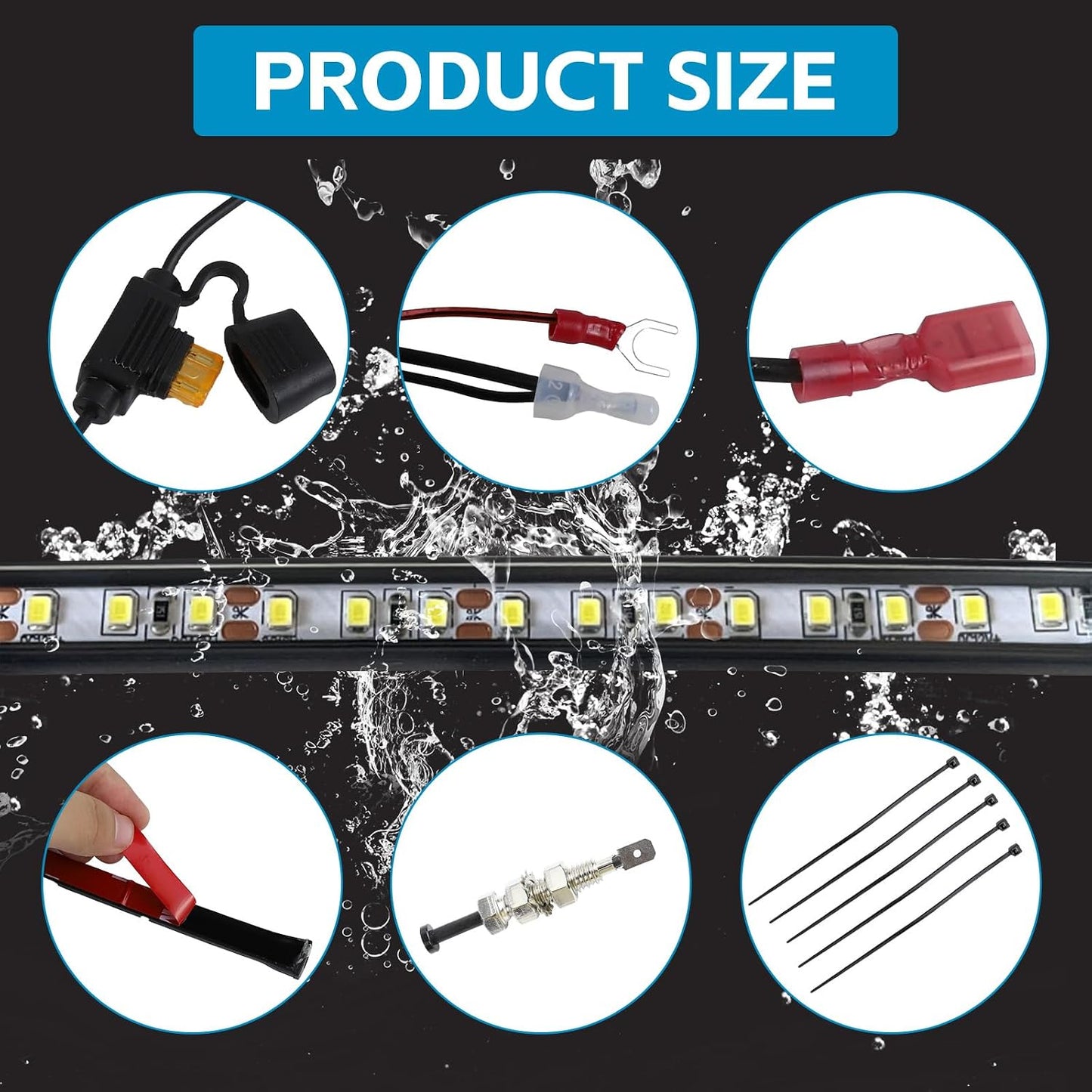 Kit luz LED capó 12V autoadhesiva encendido automático