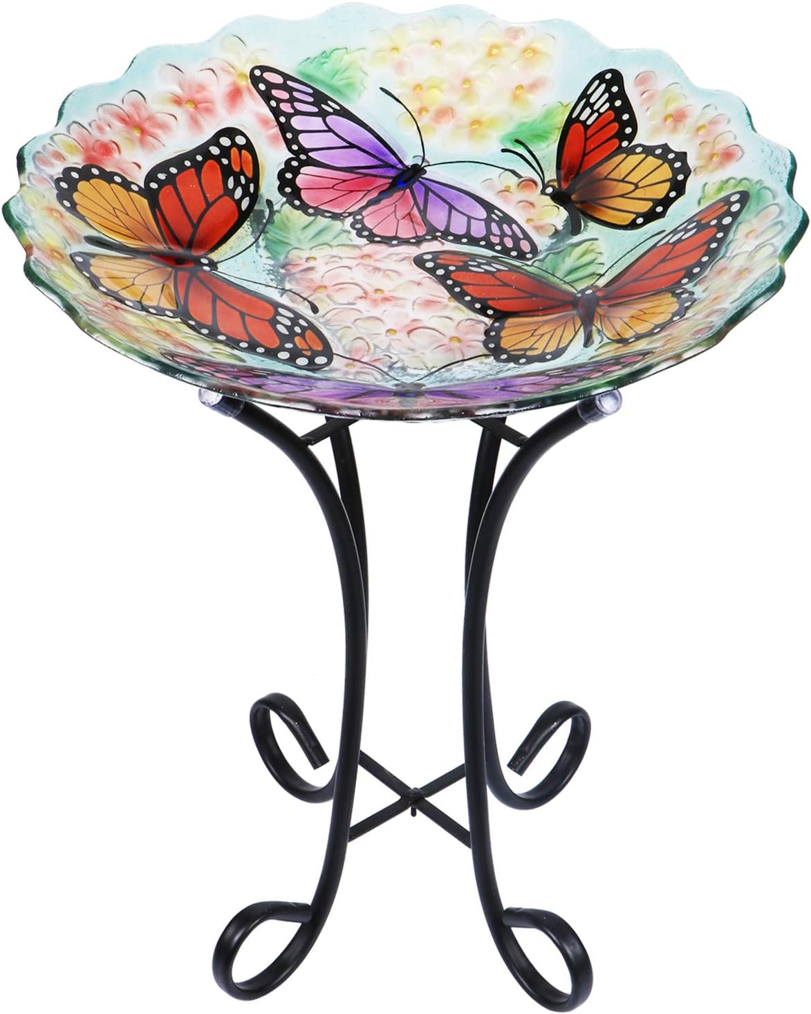Baño cristal pájaros soporte metal jardín patio