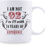 Taza café 11oz con texto 'i'm not 92 i'm 18' regalo cumpleaños