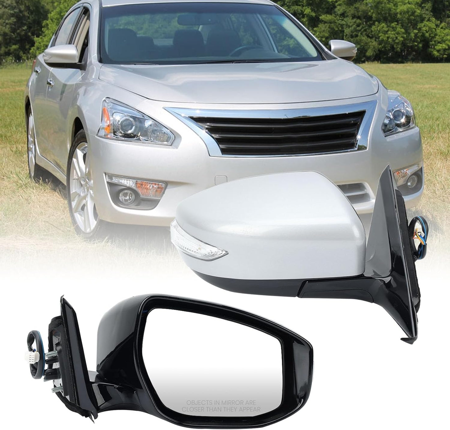 Espejo lateral derecho Nissan Altima eléctrico plegable