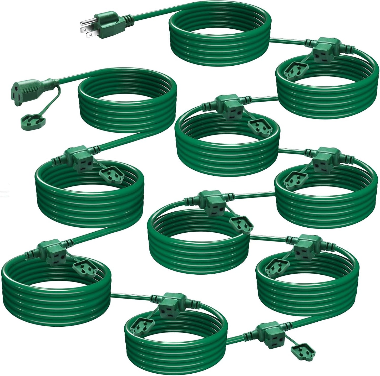 Cable extensión exterior 50ft 10 enchufes 16/3 SJTW ETL