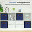 6 Cubos Almacenamiento con Asas 10.5x10.5x11" Azul