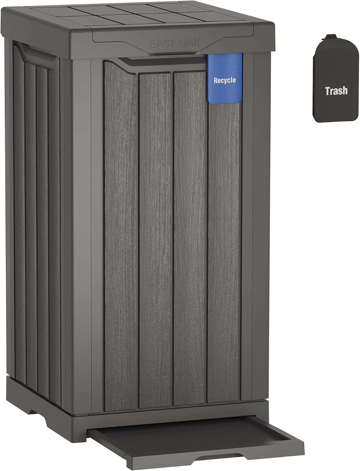 Cubo basura 31gal resina con bloqueo y bandeja goteo