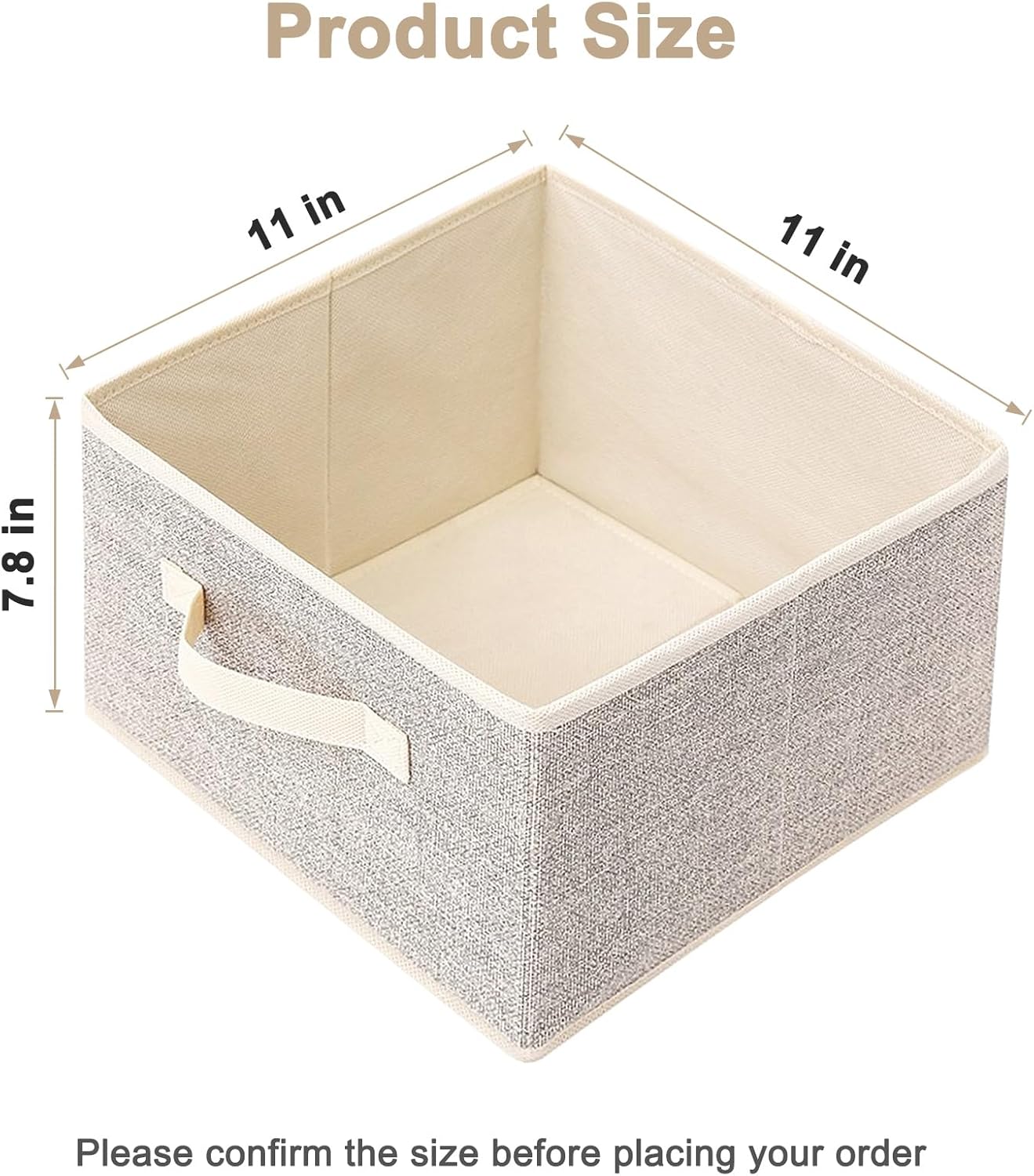 Cestas tejidas 11" con asas plegables para juguetes