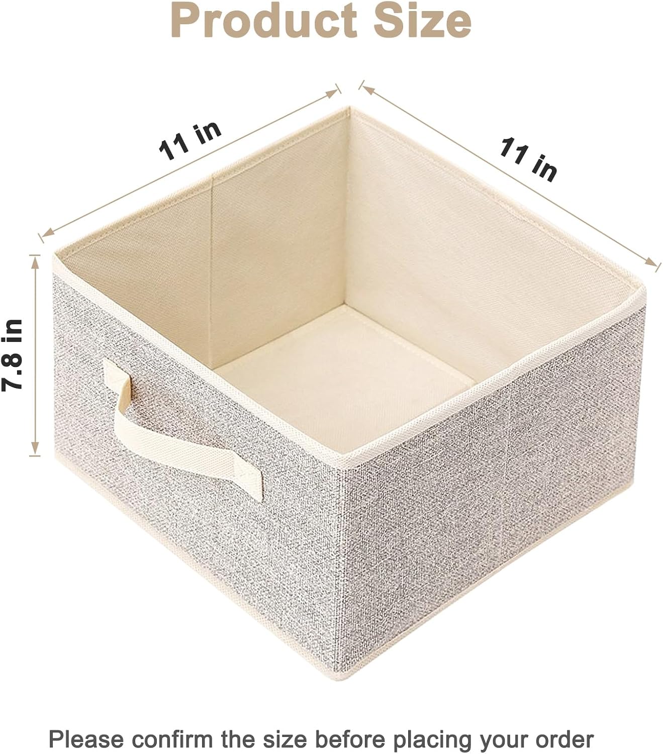 Cestas tejida 11" con asas plegables para juguetes