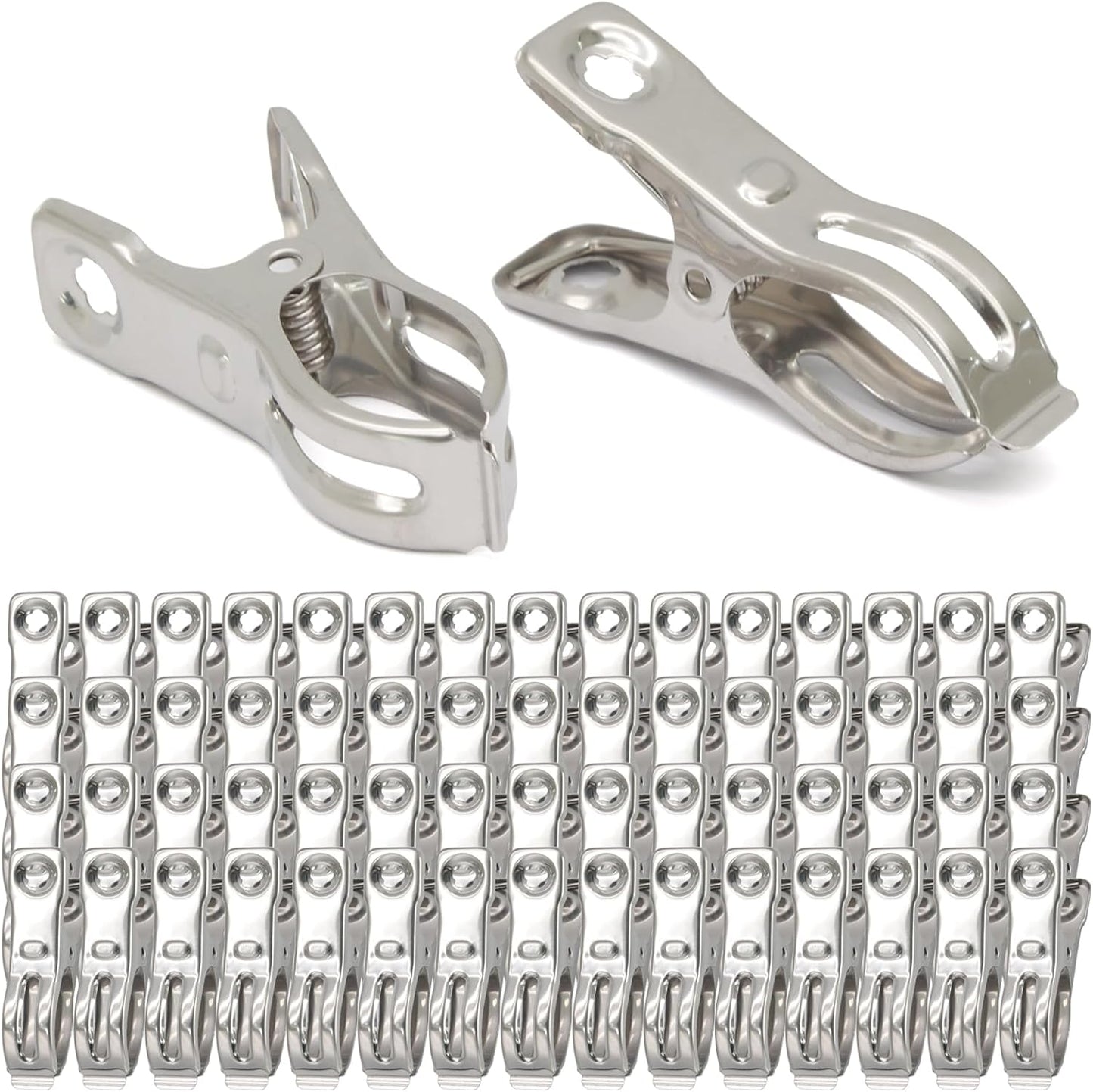 60 Clips Acero Inox 5/8pulg para Invernadero Redes