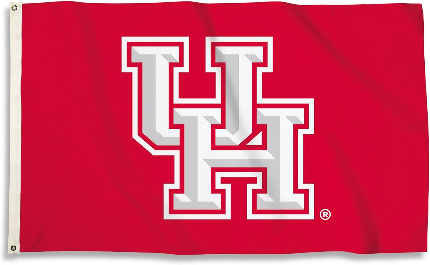 Bandera NCAA 3x5ft con ojales roja