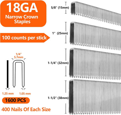 Grapas acero inox 304 1/4-1-1/2pulg
