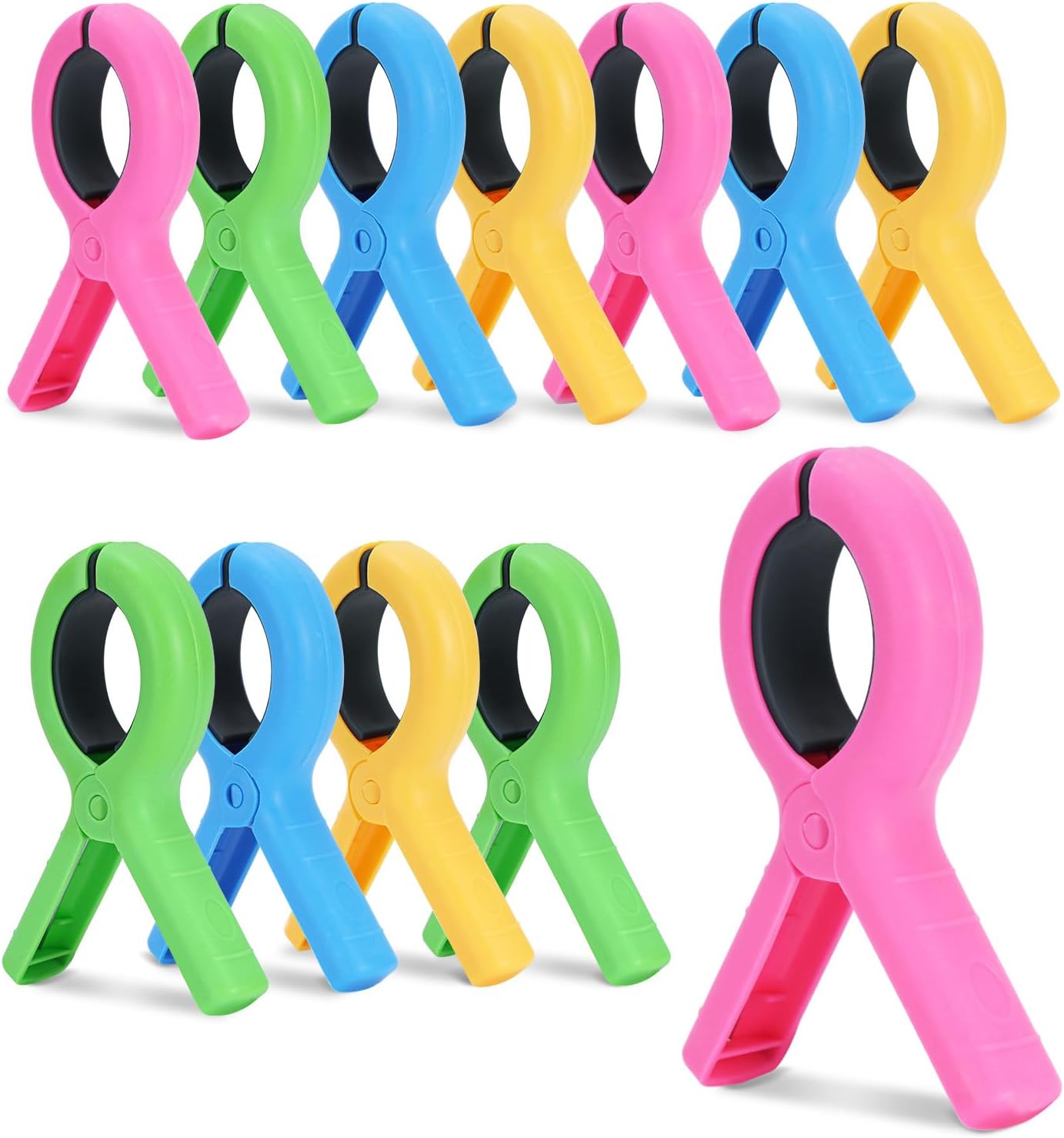 12 Clips Toalla Playa 3.7" para Silla Piscina