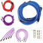 Kit cables tierra universal 5 puntos coche camión azul