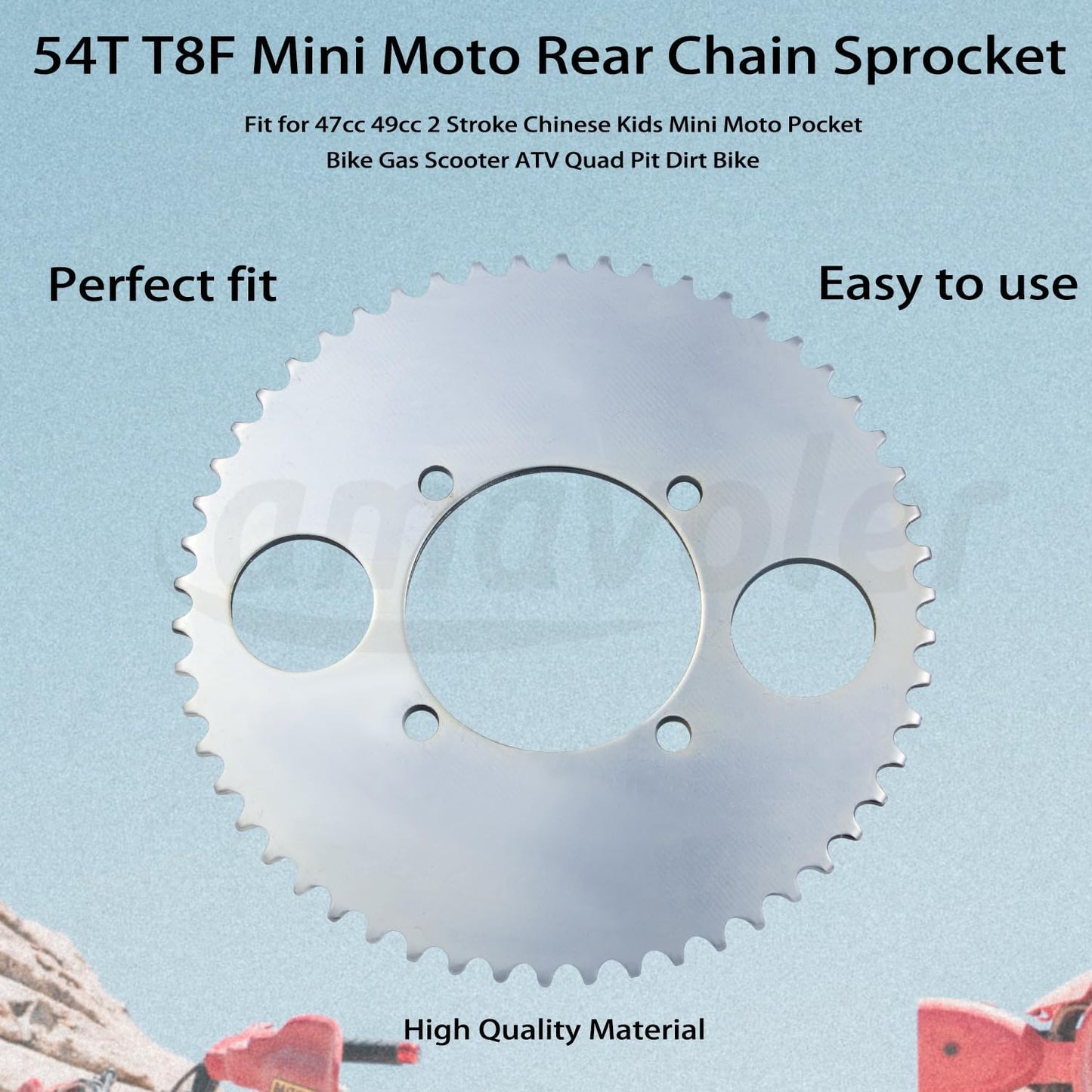 Repuesto diente trasero Pocket Bike 47cc 49cc 2 tiempos