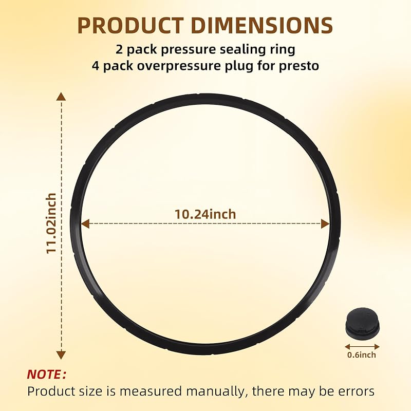 Anillo sellado olla a presion Presto 6-8qt 2 Pzas