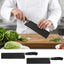 Funda para cuchillo de chef 8 pulgadas ABS negro con forro de fieltro