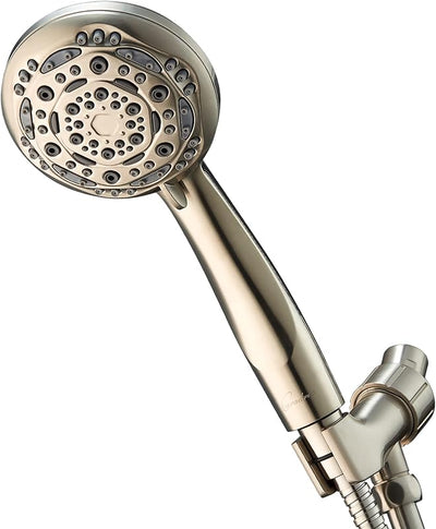 Cabezal ducha 7 funciones soporte bola giratoria acero inox