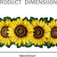 Alfombra pasillo girasol hecha a mano 25.6x63"