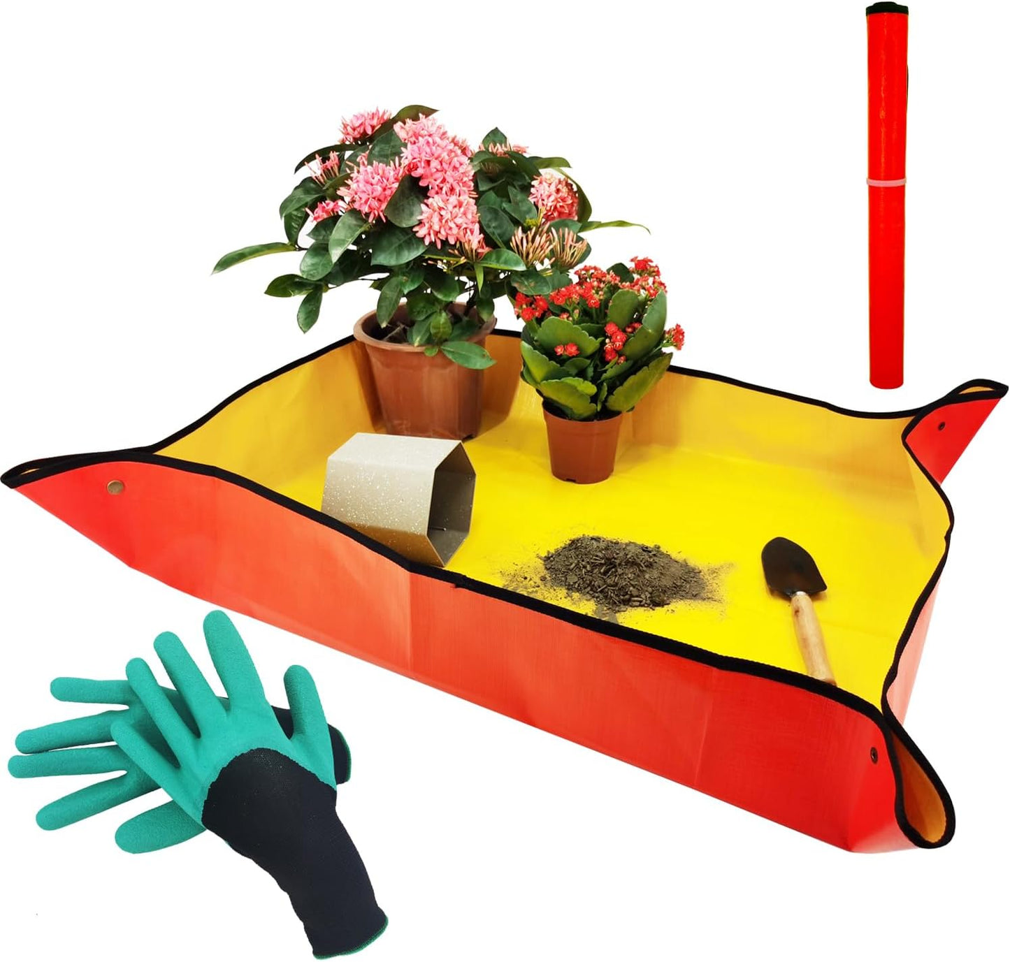 Tapete trasplante grueso naranja 39x30pulg impermeable jardinería