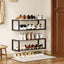 Organiz. zapatos colgante 2 pzas pared 12 pares metal negro