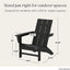 Silla Adirondack moderna color negro